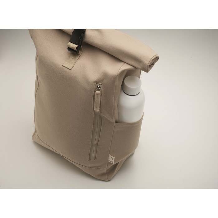 Reklámajándék | Kamet Rolltop hátizsák 390 g/m², natúr