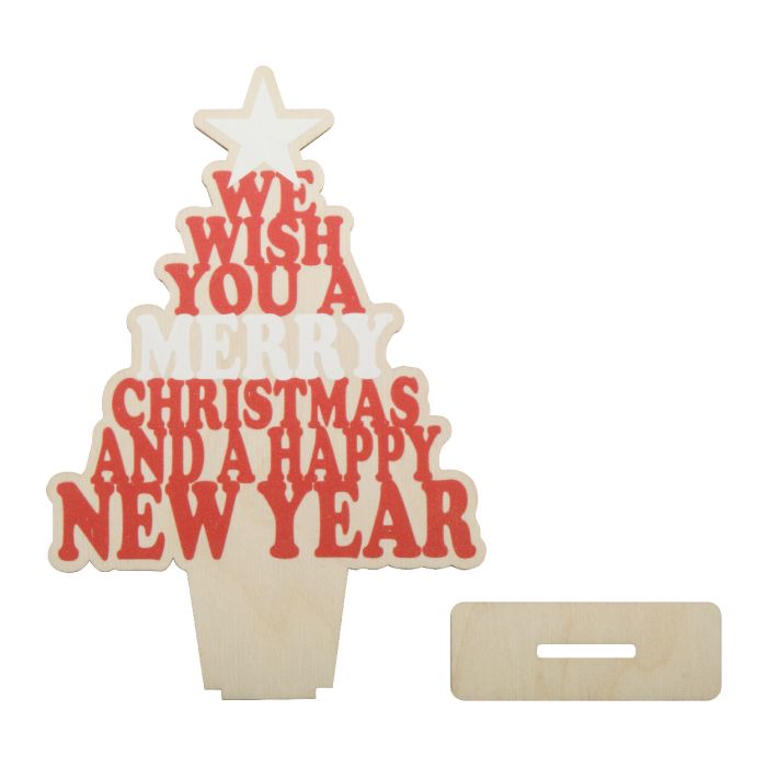 Reklámajándék | Kampsala asztali karácsonyfa, natúr