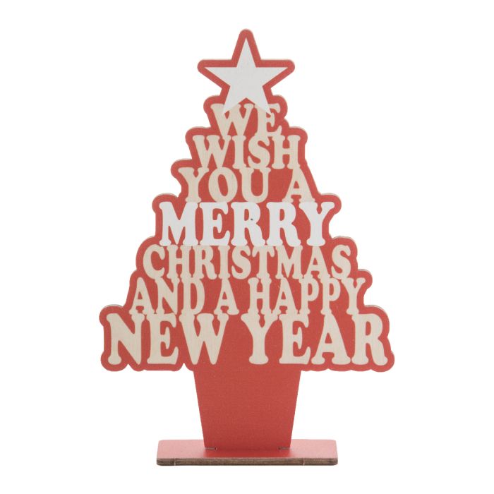 Reklámajándék | Kampsala asztali karácsonyfa, piros