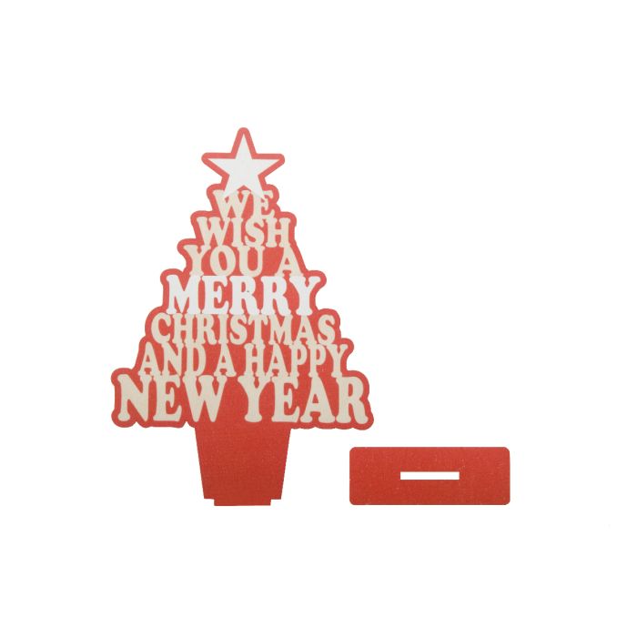 Reklámajándék | Kampsala asztali karácsonyfa, piros