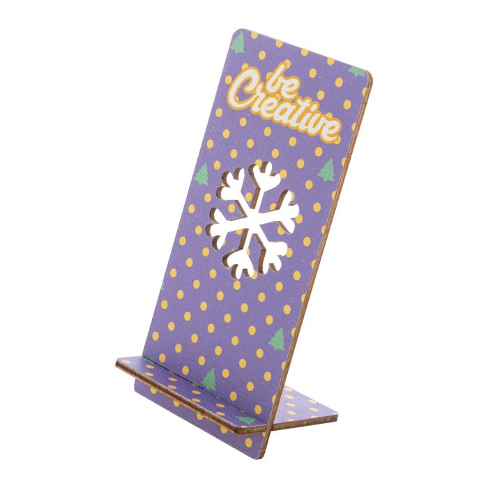 Reklámajándék | Kannykka Creative karácsonyi mobiltartó, hópehely, natúr