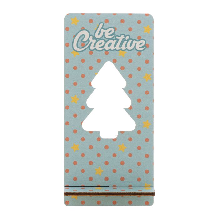 Reklámajándék | Kannykka Creative karácsonyi mobiltartó, karácsonyfa, natúr