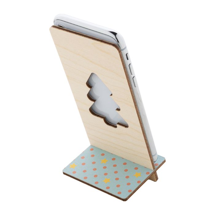 Reklámajándék | Kannykka Creative karácsonyi mobiltartó, karácsonyfa, natúr