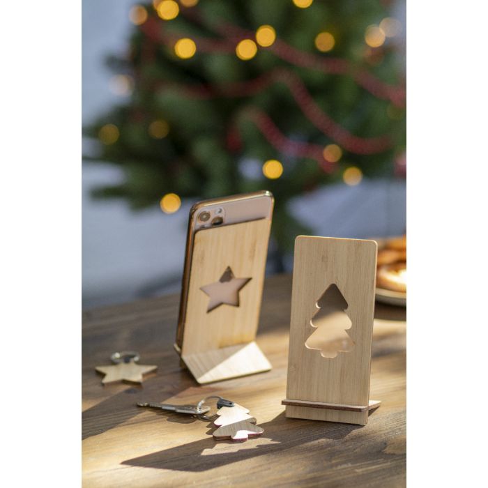 Reklámajándék | Kannykka mobiltelefon tartó, csillag, natúr