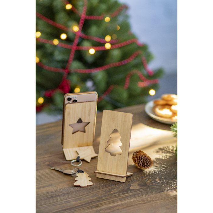 Reklámajándék | Kannykka mobiltelefon tartó, csillag, natúr