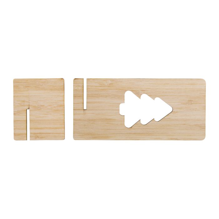 Reklámajándék | Kannykka mobiltelefon tartó, karácsonyfa, natúr