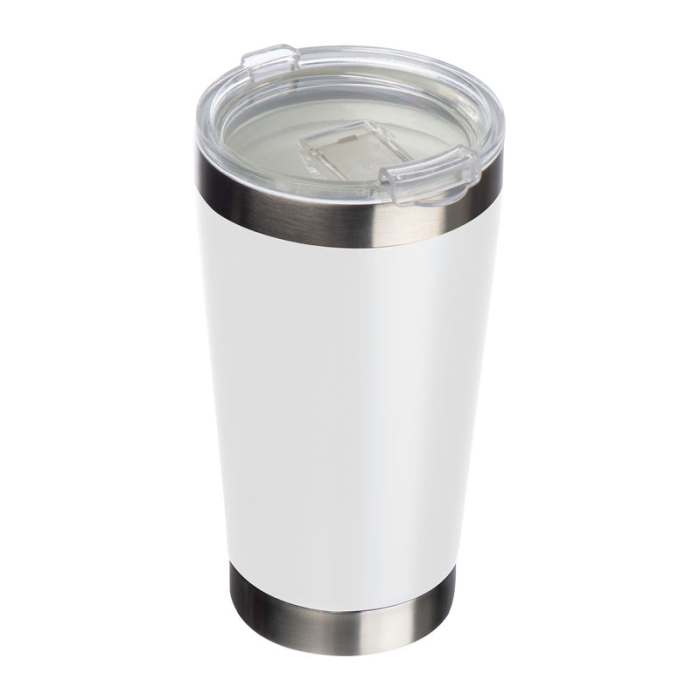 Kerámia bevonatú rozsdamentes acél bögre, 500ml, fehér | Reklámajándék, reklámtárgy, céges ajándék, egyedi reklámajándék Reklámajándék | Kerámia bevonatú rozsdamentes acél bögre, 500ml, fehér