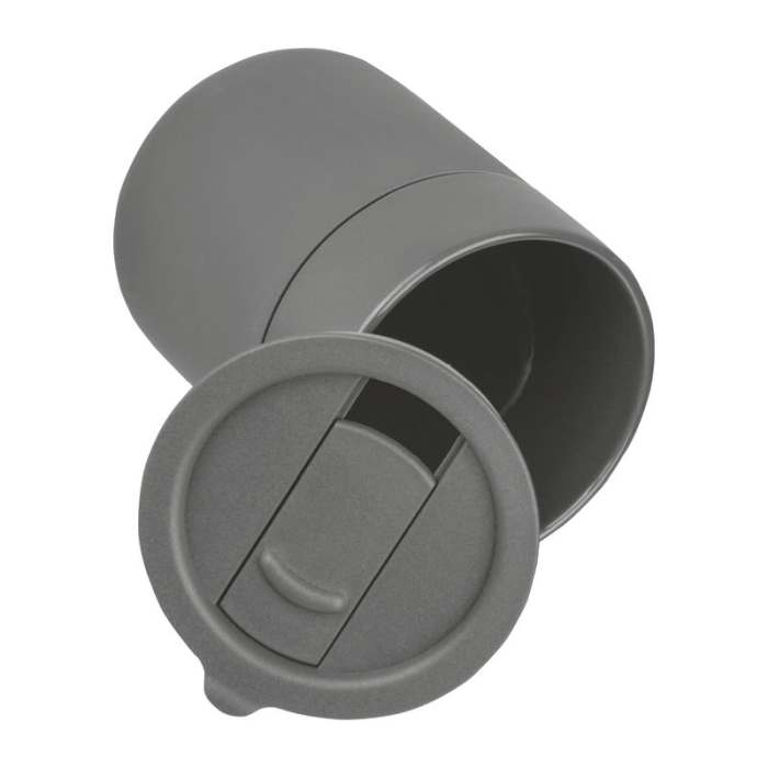 Reklámajándék | Kerámia termoszbögre szilikon burkolattal, 340ml, szürke