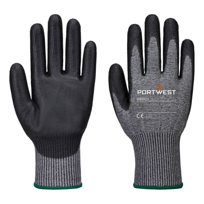 Portwest Kesztyű-Cut F13 PU Essential Multipack (12 pár), szürke/fekete | Adgift Reklámajándéktól Portwest Kesztyű-Cut F13 PU Essential Multipack (12 pár), szürke/fekete