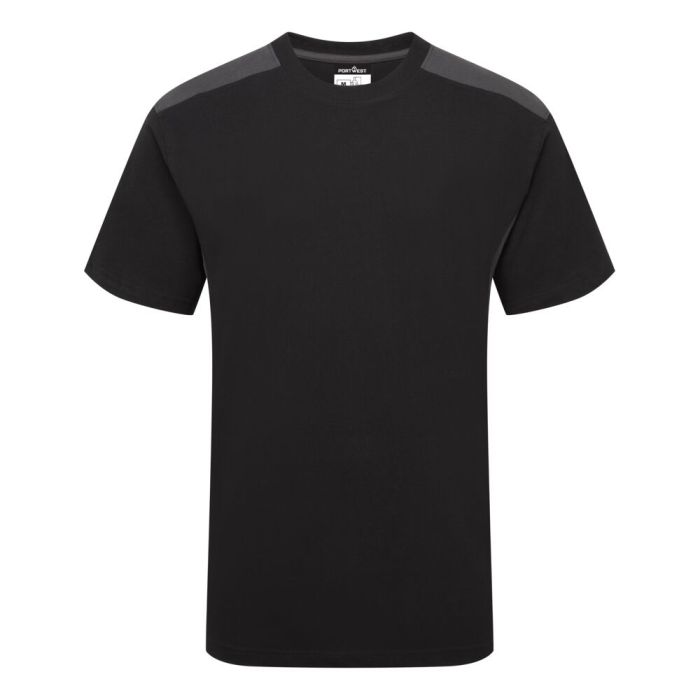Portwest Kéttónusú Póló S/S, fekete/szürke