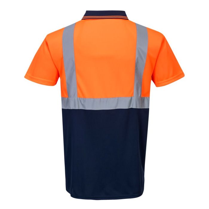 Portwest Kéttónusú pólóing, narancs/navy | Adgift Reklámajándéktól Portwest Kéttónusú pólóing, narancs/navy