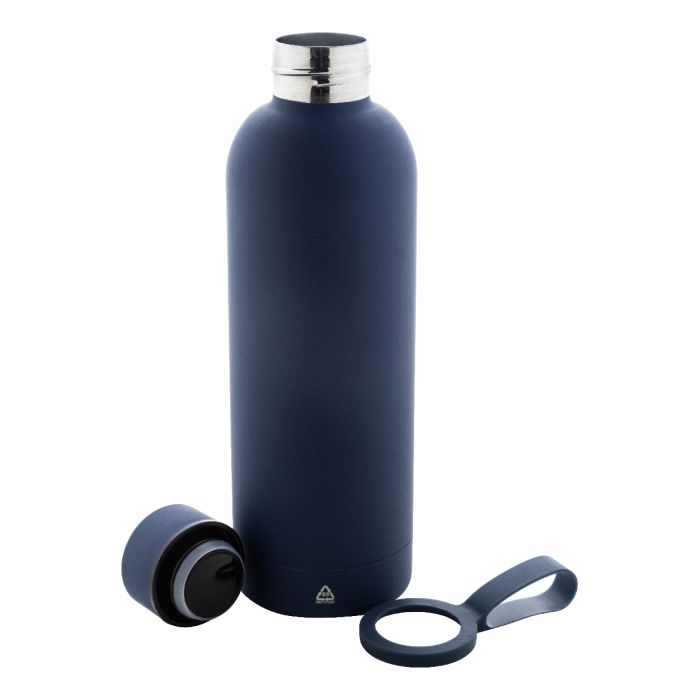 Khumbu újrahasznosított rozsdamentes acél termosz, sötét kék | Reklámajándék, reklámtárgy, céges ajándék, egyedi reklámajándék Reklámajándék | Khumbu újrahasznosított rozsdamentes acél termosz, sötét kék