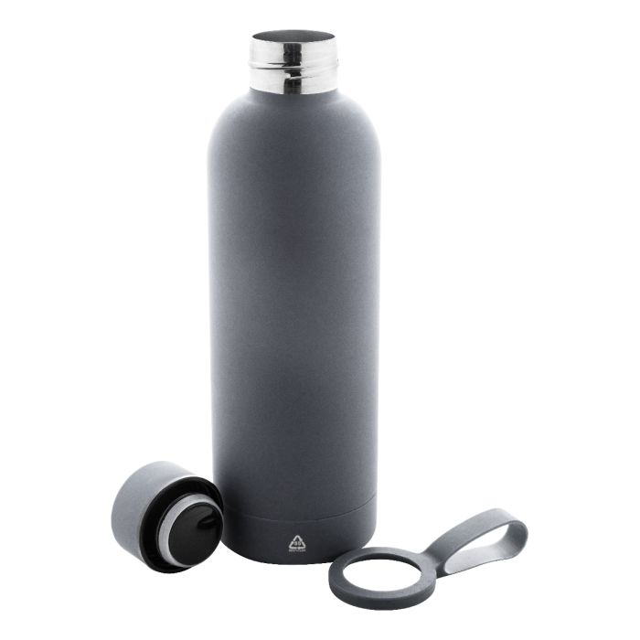 Reklámajándék | Khumbu újrahasznosított rozsdamentes acél termosz, szürke