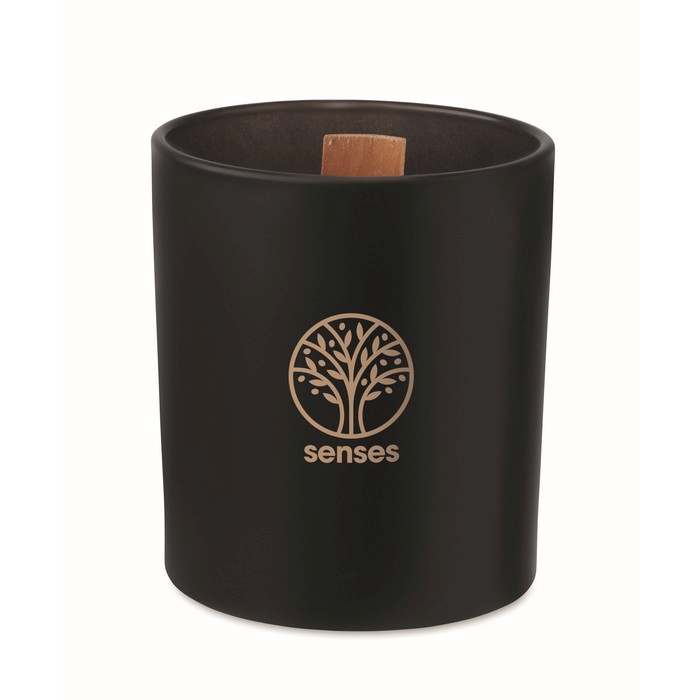 Reklámajándék | Kivas Növényi viaszgyertya 200 g, fekete