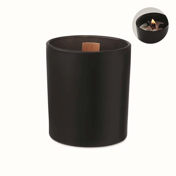 Reklámajándék | Kivas Növényi viaszgyertya 200 g, fekete