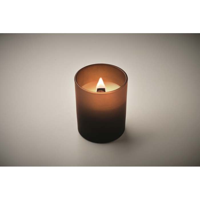 Reklámajándék | Kivas Wood Növényi viaszgyertya 80 g, barna