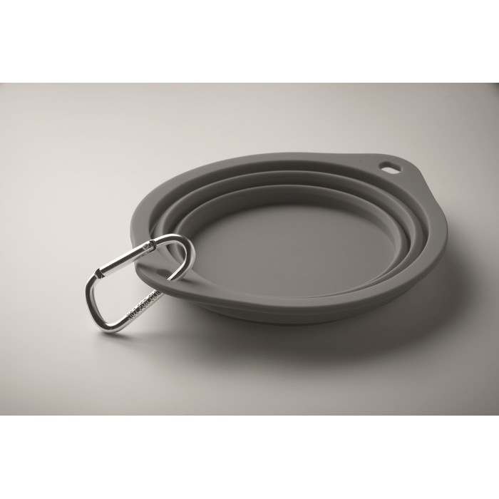 Reklámajándék | Kolapdier Hordozható ivó/etetőtál 350 ml, szürke