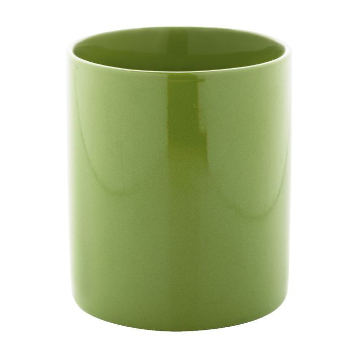 Reklámajándék | Kolomu színes kerámia bögre, lime zöld