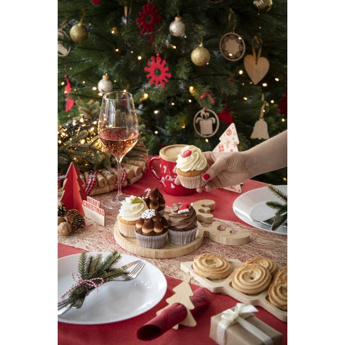 Reklámajándék | Kongle karácsonyi kínáló tál, natúr