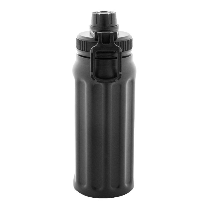 Reklámajándék | Kongma újrahasznosított rozsdamentes acél termosz, fekete