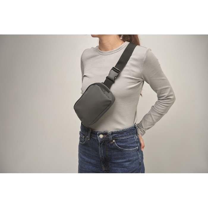 Korovin Waist 210D poliészter övtáska, szürke | Reklámajándék, reklámtárgy, céges ajándék, egyedi reklámajándék Reklámajándék | Korovin Waist 210D poliészter övtáska, szürke