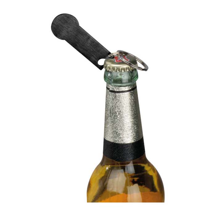 Reklámajándék | Kulcstartó bevásárló érmével, fekete