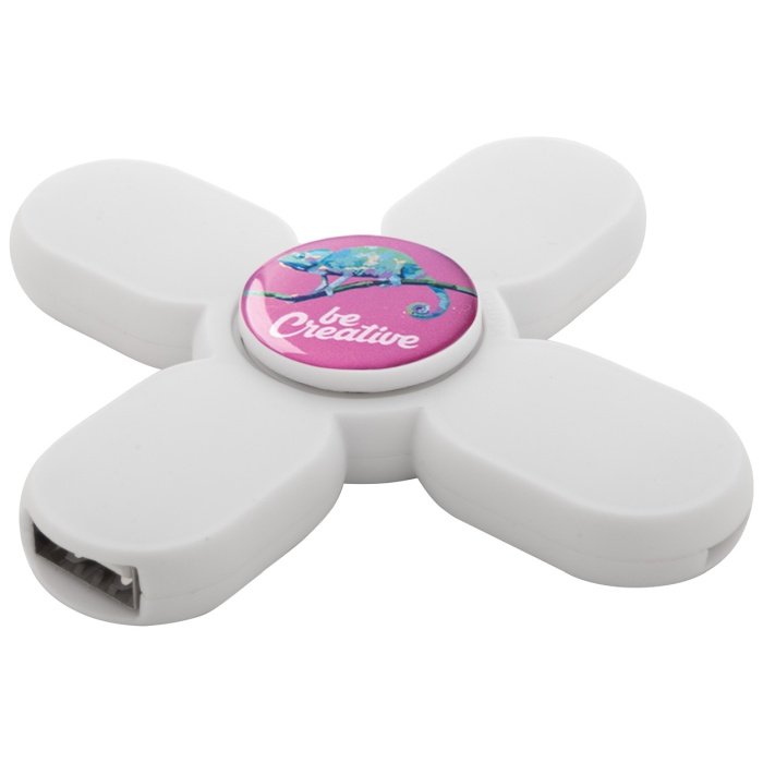 Kuler spinner USB elosztó, fehér