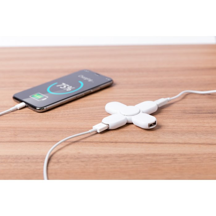 Kuler spinner USB elosztó, fehér