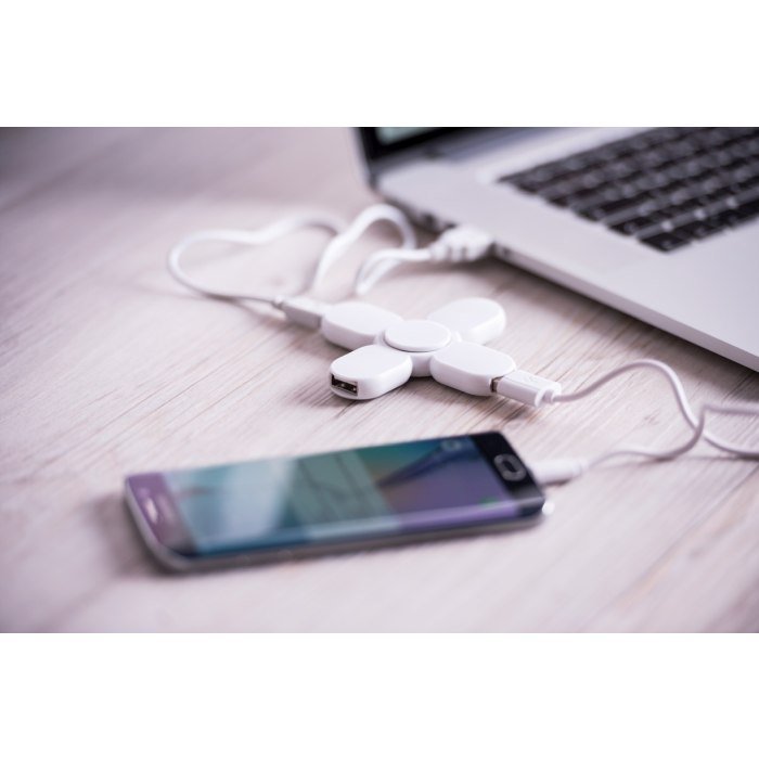 Kuler spinner USB elosztó, fehér