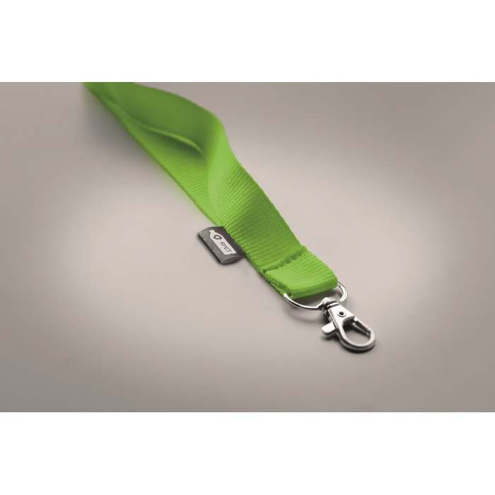 Reklámajándék | Lany Rpet RPET nyakpánt, 20 mm széles, zöld