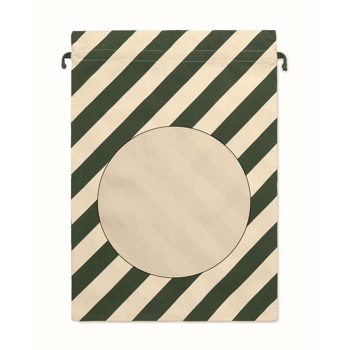 Reklámajándék | Laukku Nagy pamut mikulás tasak, zöld