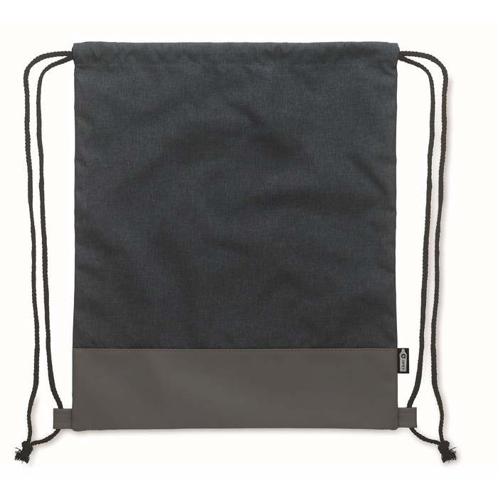 Reklámajándék | Libag RPET és PU húzózsinóros táska, sötétkék