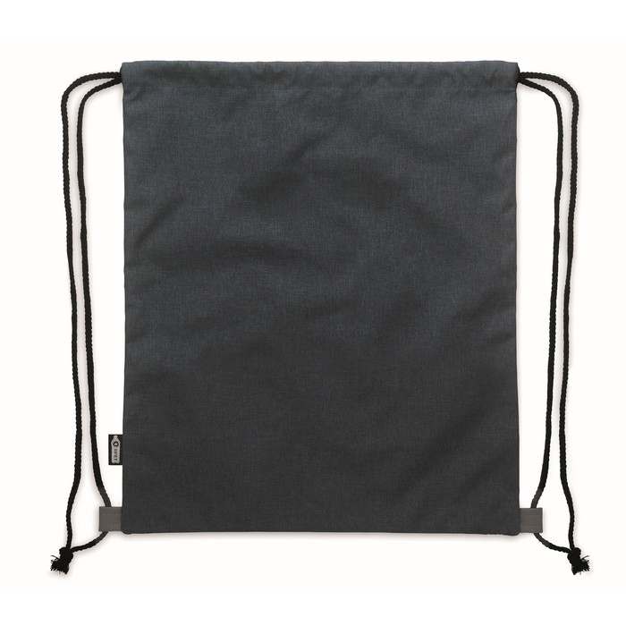 Reklámajándék | Libag RPET és PU húzózsinóros táska, sötétkék