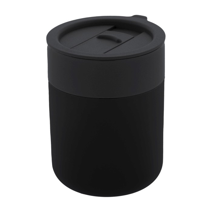 Reklámajándék | Liberica utazópohár, fekete, 300 ml