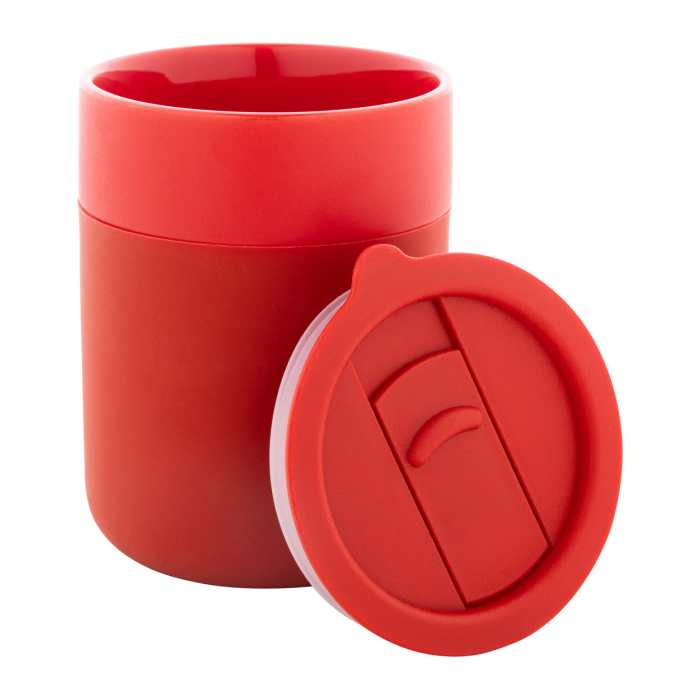 Reklámajándék | Liberica utazópohár, piros, 300 ml