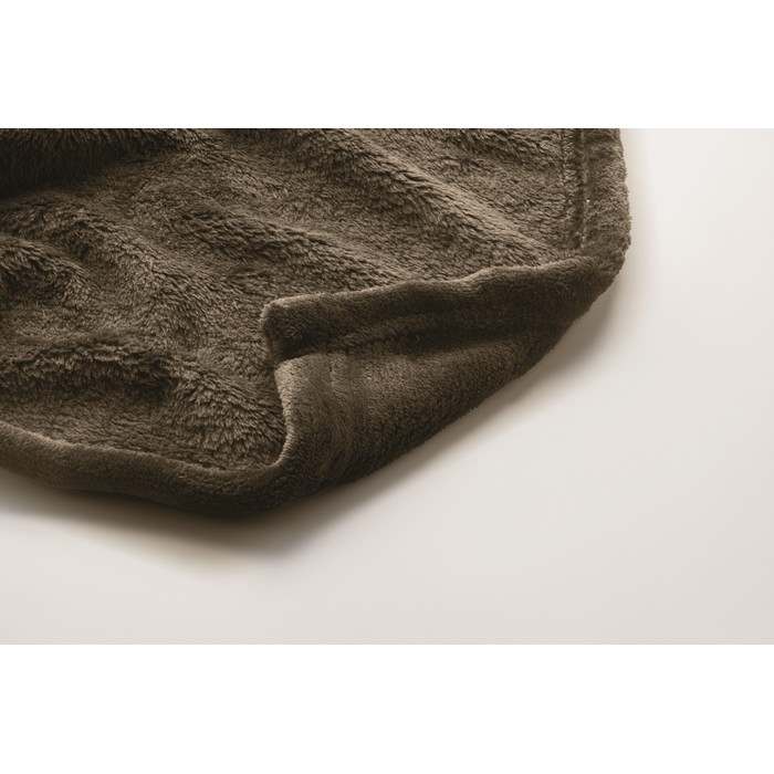 Reklámajándék | Logan RPET polár takaró 280 g, barna