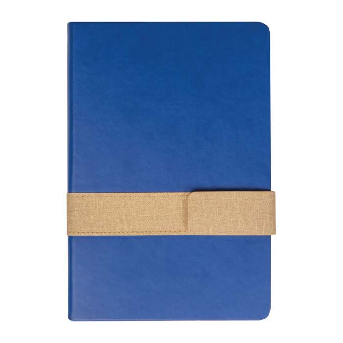 Reklámajándék | Mágneses záródású A5 műbőr egyedi jegyzetfüzet, sötétkék