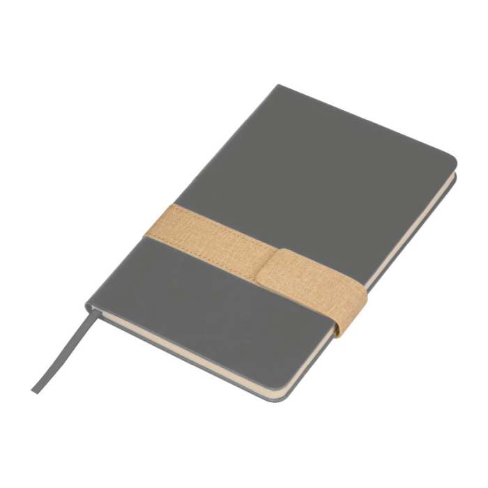 Mágneses záródású A5 műbőr egyedi jegyzetfüzet, szürke | Reklámajándék, reklámtárgy, céges ajándék, egyedi reklámajándék Reklámajándék | Mágneses záródású A5 műbőr egyedi jegyzetfüzet, szürke