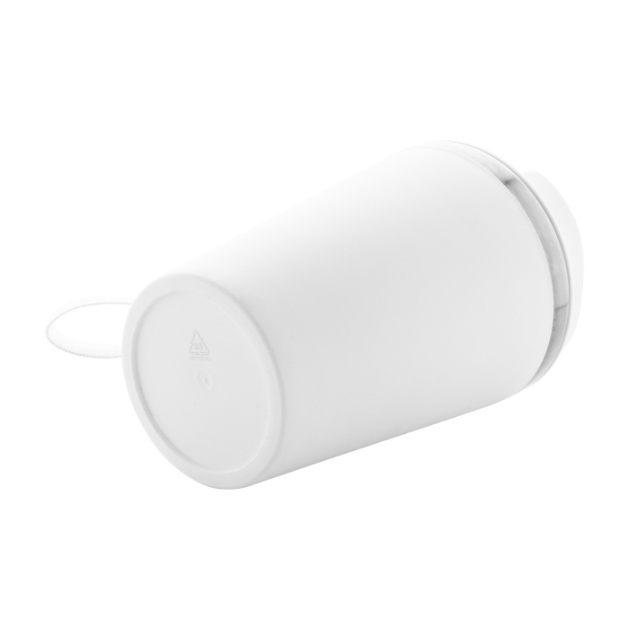 Reklámajándék | Manabi thermo pohár, fehér, 350 ml