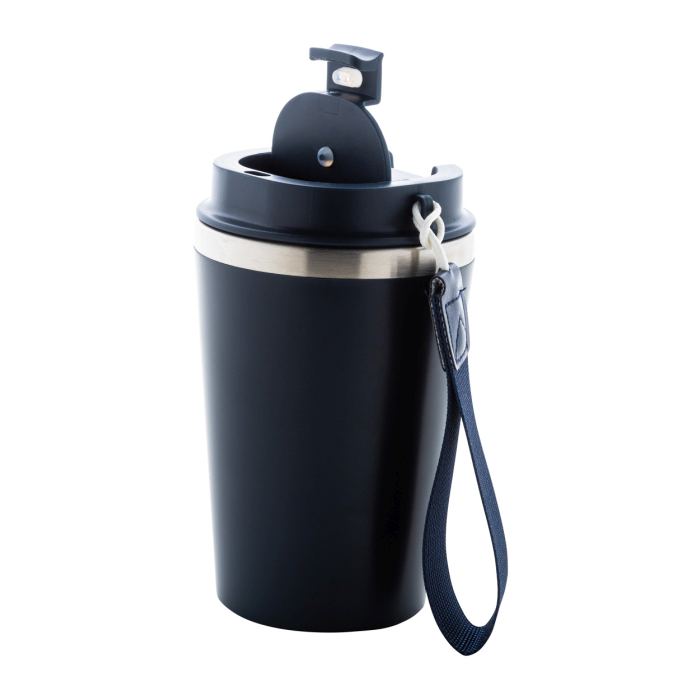 Reklámajándék | Manabi thermo pohár, sötétkék, 350 ml