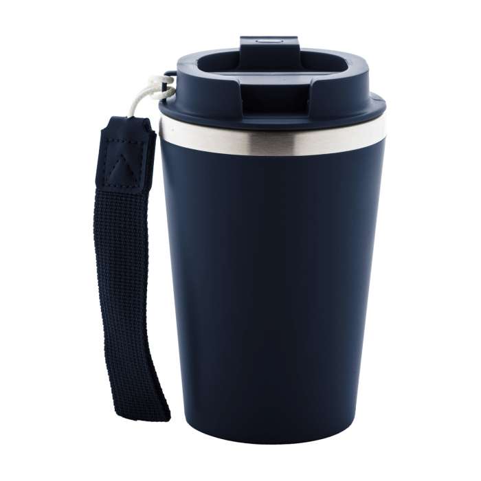 Reklámajándék | Manabi thermo pohár, sötétkék, 350 ml