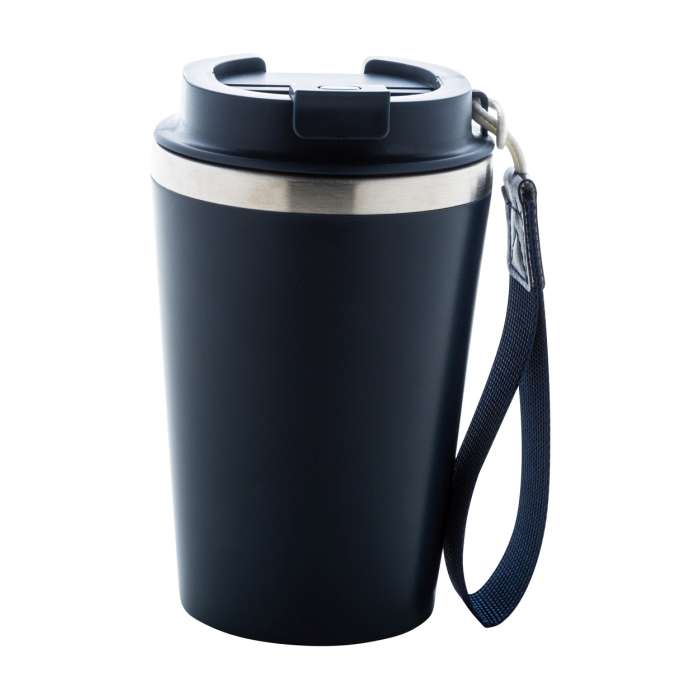 Reklámajándék | Manabi thermo pohár, sötétkék, 350 ml