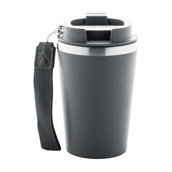 Reklámajándék | Manabi thermo pohár, szürke, 350 ml