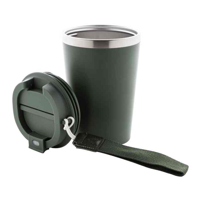 Reklámajándék | Manabi thermo pohár, zöld, 350 ml