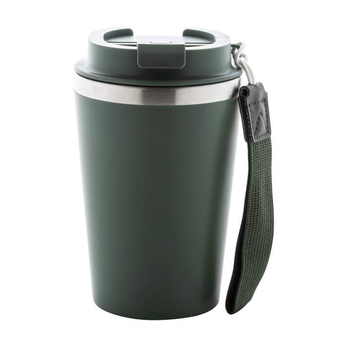 Reklámajándék | Manabi thermo pohár, zöld, 350 ml