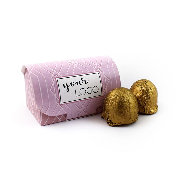 Kreatív Reklámédesség: Marcipán ízű golyó (alkoholos töltelékkel) egyedi ládikó dobozban