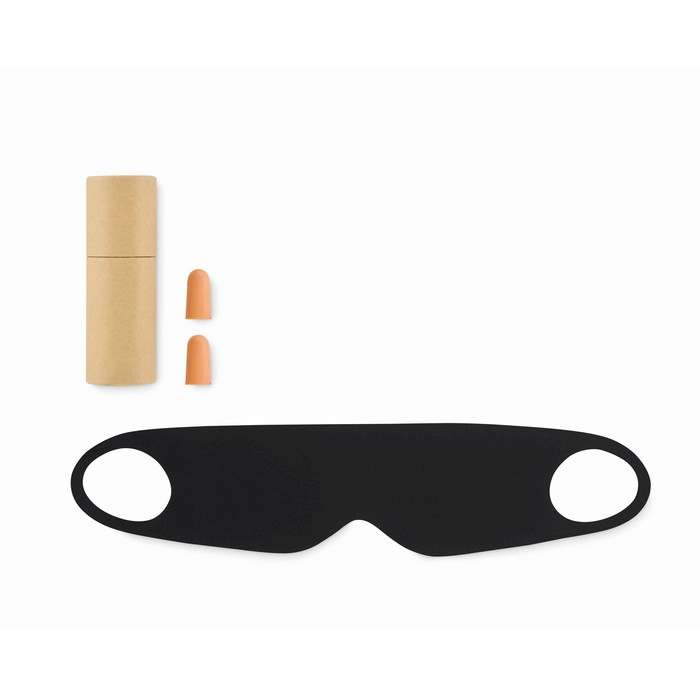 Reklámajándék | Maskset Útiszett papírhenger dobozban, bézs