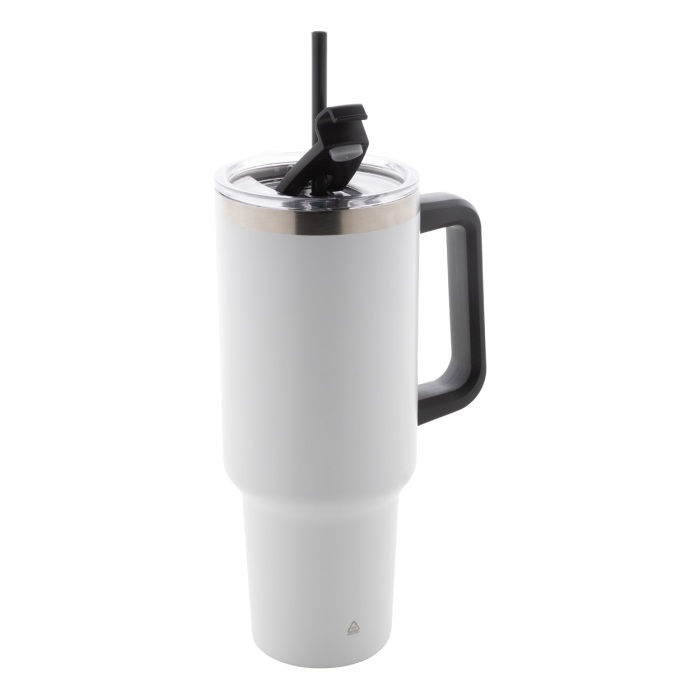 Reklámajándék | Massimus thermo bögre, fehér, 1200 ml