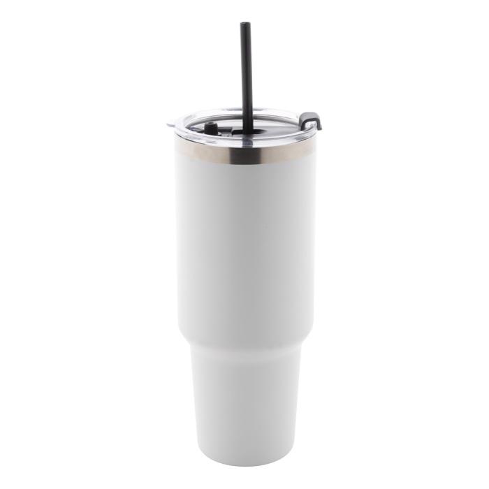 Reklámajándék | Massimus thermo bögre, fehér, 1200 ml