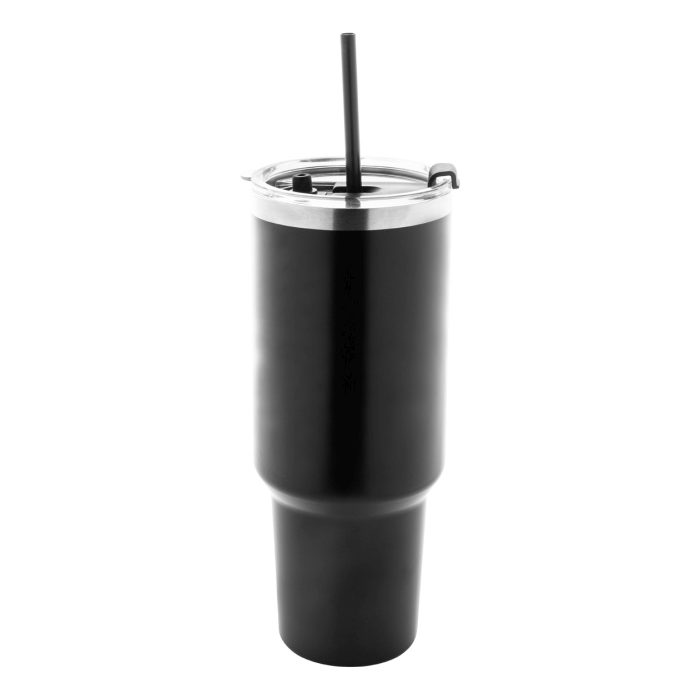 Reklámajándék | Massimus thermo bögre, fekete, 1200 ml